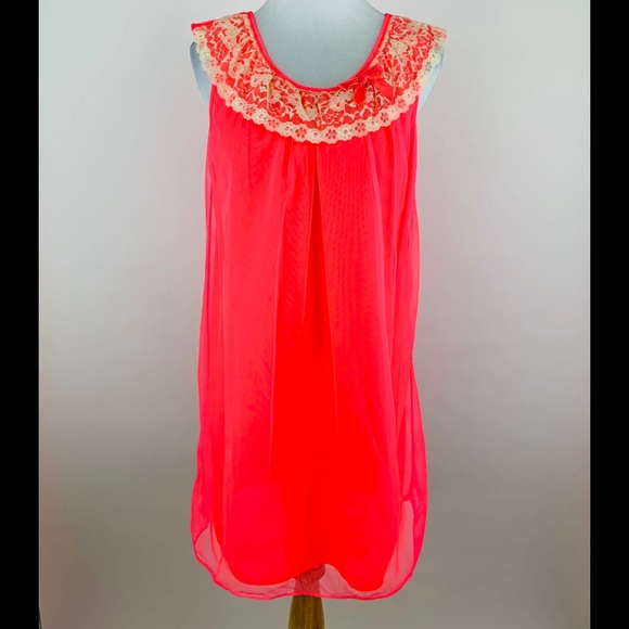 Vintage Radcliffe Lace Trim Night Gown Sz Medium - Picture 1 of 10